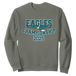 Celebrated Eagles Sweatshirt Championship 2025 TS02 Military Green Print Your Wear