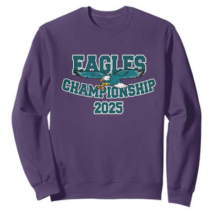 Celebrated Eagles Sweatshirt Championship 2025 TS02 Purple Print Your Wear