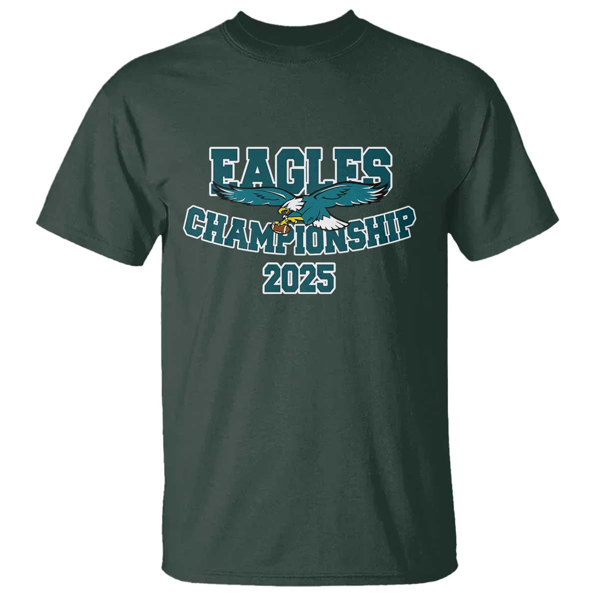 Celebrated Eagles T Shirt Championship 2025 TS02 Dark Forest Green Print Your Wear