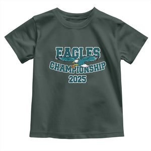 Celebrated Eagles Toddler T Shirt Championship 2025 TS02 Dark Forest Green Print Your Wear