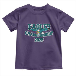 Celebrated Eagles Toddler T Shirt Championship 2025 TS02 Purple Print Your Wear