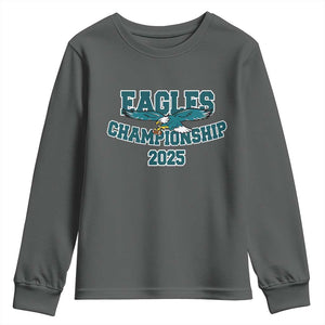 Celebrated Eagles Youth Sweatshirt Championship 2025 TS02 Dark Heather Print Your Wear