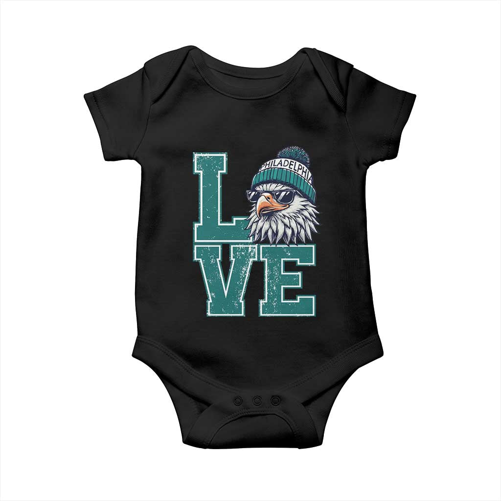 Eagles Inspirational Baby Onesie LOVE Cool Eagle Lover Vintage TS02 Black Print Your Wear