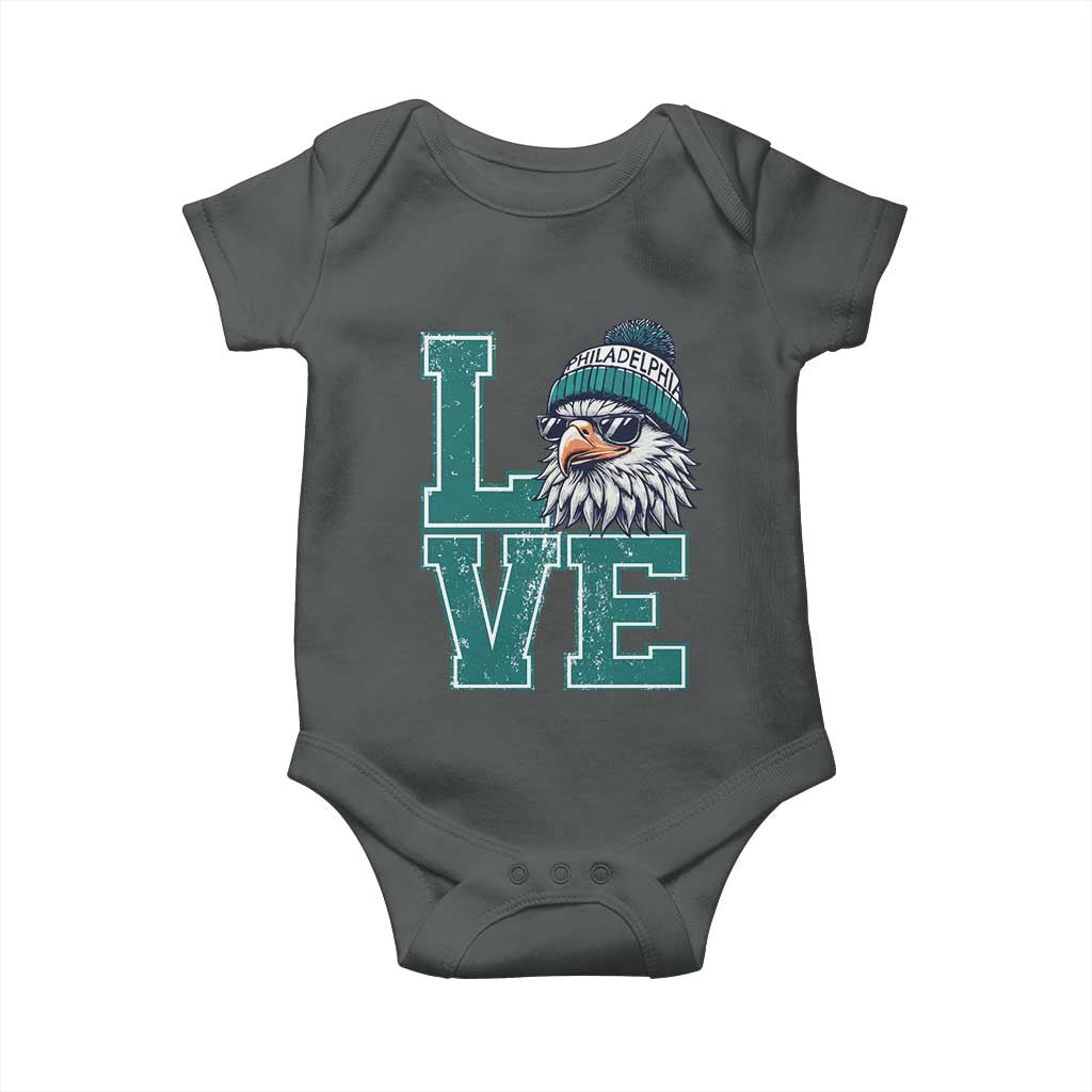Eagles Inspirational Baby Onesie LOVE Cool Eagle Lover Vintage TS02 Dark Heather Print Your Wear