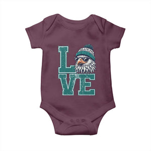 Eagles Inspirational Baby Onesie LOVE Cool Eagle Lover Vintage TS02 Maroon Print Your Wear