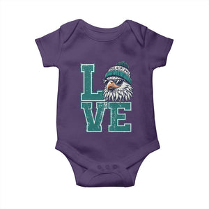 Eagles Inspirational Baby Onesie LOVE Cool Eagle Lover Vintage TS02 Purple Print Your Wear