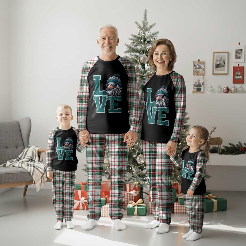 Eagles Inspirational Plaid Pajama Set LOVE Cool Eagle Lover Vintage TS02 Christmas Plaid Print Your Wear