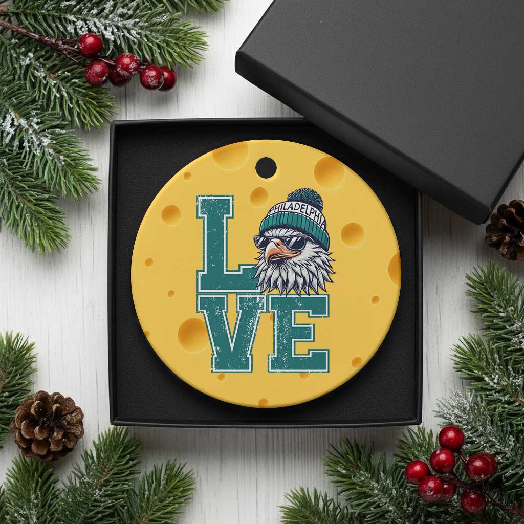Eagles Inspirational Ceramic Ornament LOVE Cool Eagle Lover Vintage TS02 1pc Yellow Cheese Print Your Wear
