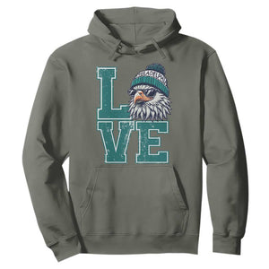 Eagles Inspirational Hoodie LOVE Cool Eagle Lover Vintage TS02 Military Green Print Your Wear