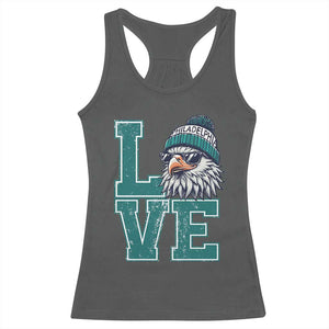 Eagles Inspirational Racerback Tank Top LOVE Cool Eagle Lover Vintage TS02 Dark Heather Print Your Wear