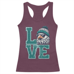 Eagles Inspirational Racerback Tank Top LOVE Cool Eagle Lover Vintage TS02 Maroon Print Your Wear