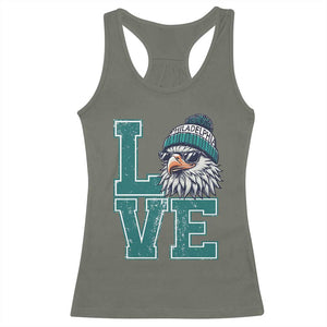 Eagles Inspirational Racerback Tank Top LOVE Cool Eagle Lover Vintage TS02 Military Green Print Your Wear