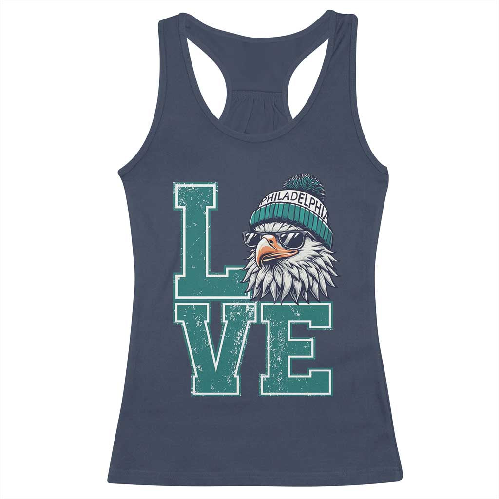 Eagles Inspirational Racerback Tank Top LOVE Cool Eagle Lover Vintage TS02 Navy Print Your Wear