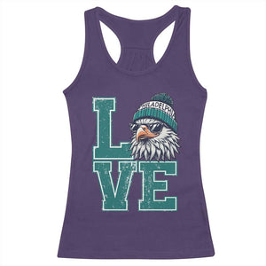 Eagles Inspirational Racerback Tank Top LOVE Cool Eagle Lover Vintage TS02 Purple Print Your Wear