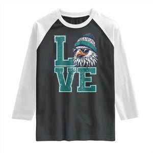 Eagles Inspirational Raglan Shirt LOVE Cool Eagle Lover Vintage TS02 Black White Print Your Wear
