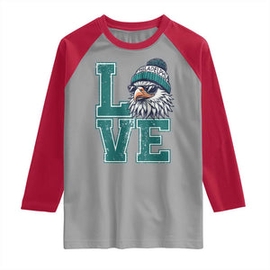 Eagles Inspirational Raglan Shirt LOVE Cool Eagle Lover Vintage TS02 Sport Gray Red Print Your Wear