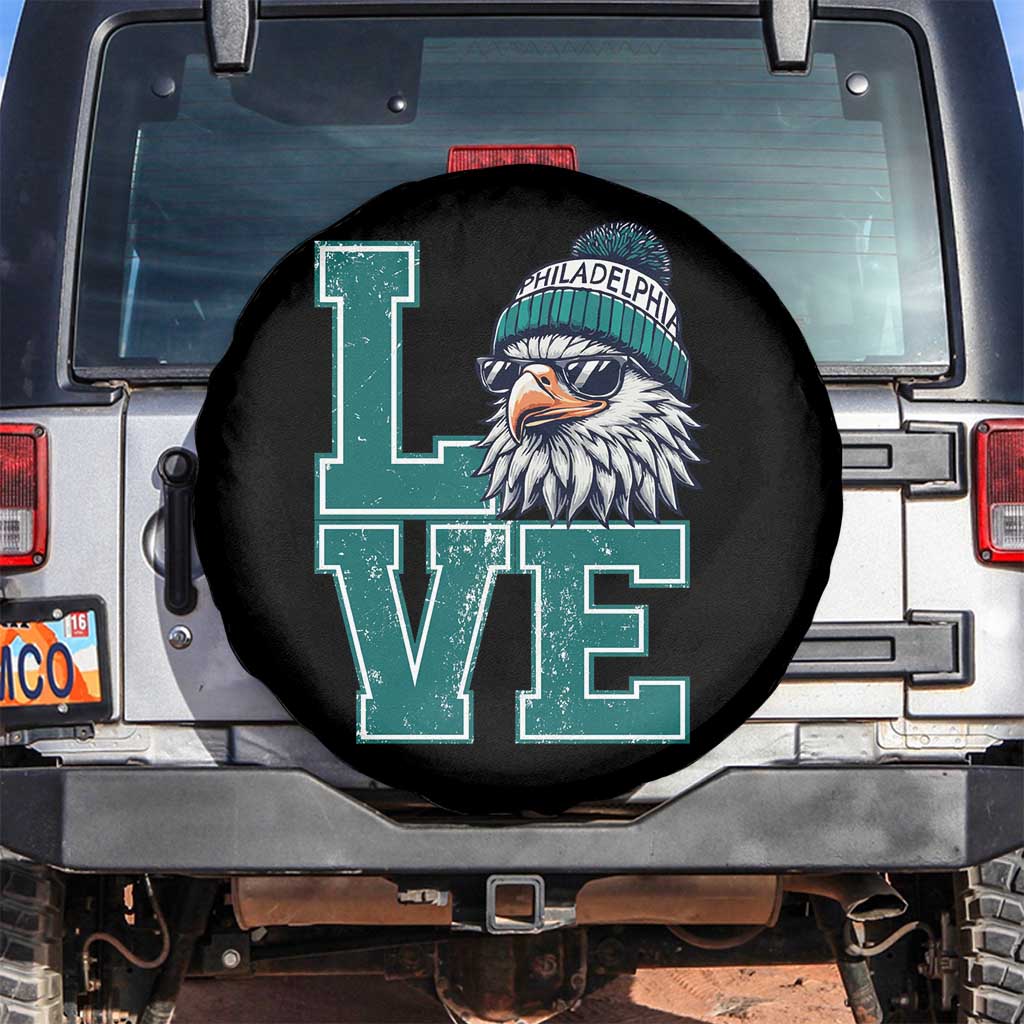 Eagles Inspirational Spare Tire Cover LOVE Cool Eagle Lover Vintage TS02 No hole Black Print Your Wear