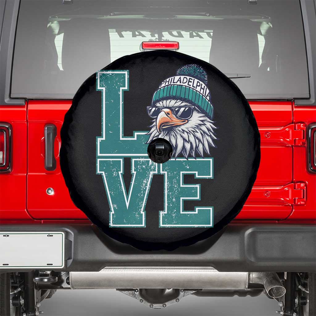 Eagles Inspirational Spare Tire Cover LOVE Cool Eagle Lover Vintage TS02 Black Print Your Wear