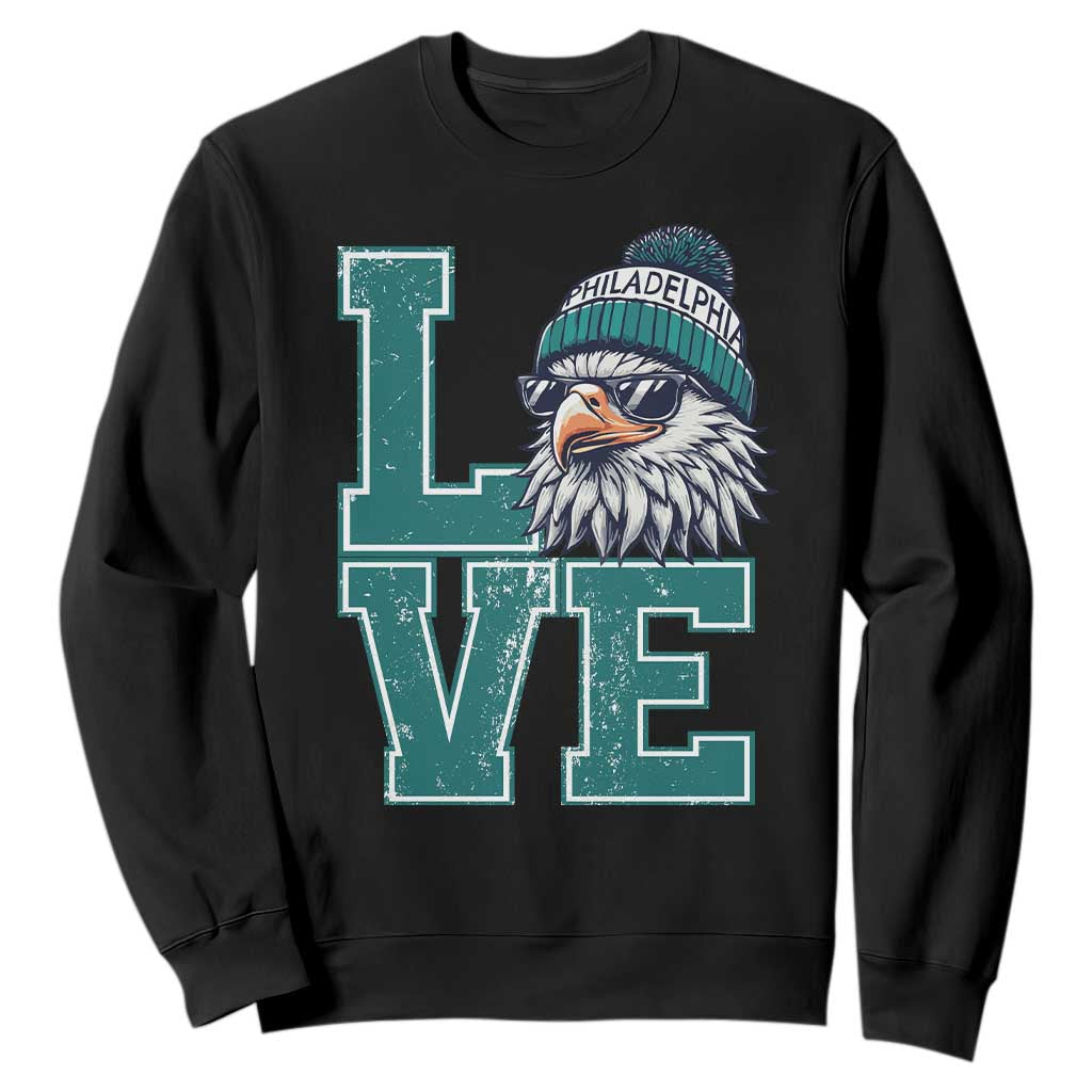 Eagles Inspirational Sweatshirt LOVE Cool Eagle Lover Vintage TS02 Black Print Your Wear