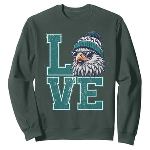 Eagles Inspirational Sweatshirt LOVE Cool Eagle Lover Vintage TS02 Dark Forest Green Print Your Wear