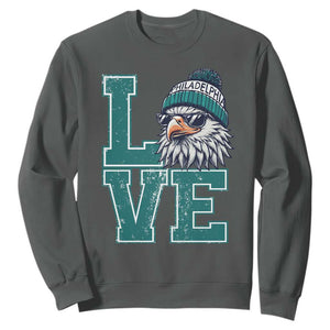 Eagles Inspirational Sweatshirt LOVE Cool Eagle Lover Vintage TS02 Dark Heather Print Your Wear