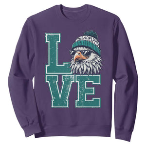 Eagles Inspirational Sweatshirt LOVE Cool Eagle Lover Vintage TS02 Purple Print Your Wear
