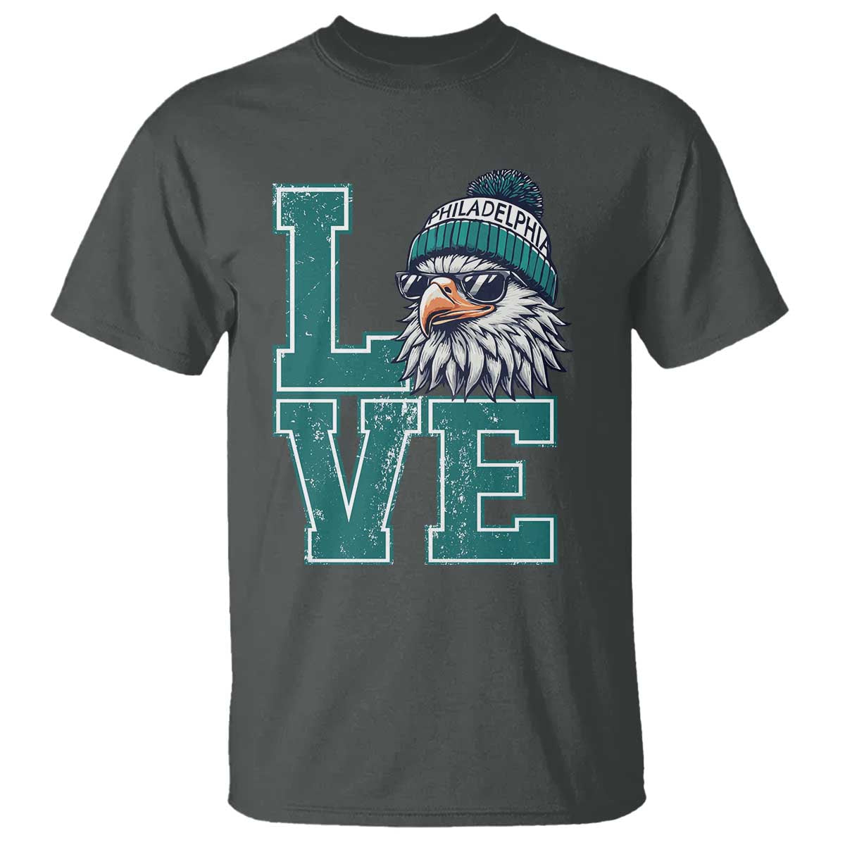 Eagles Inspirational T Shirt LOVE Cool Eagle Lover Vintage TS02 Dark Heather Print Your Wear
