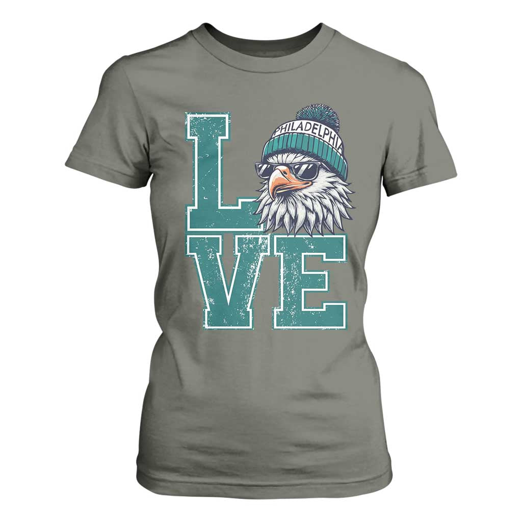 Eagles Inspirational T Shirt For Women LOVE Cool Eagle Lover Vintage TS02 Military Green Print Your Wear