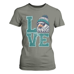 Eagles Inspirational T Shirt For Women LOVE Cool Eagle Lover Vintage TS02 Military Green Print Your Wear