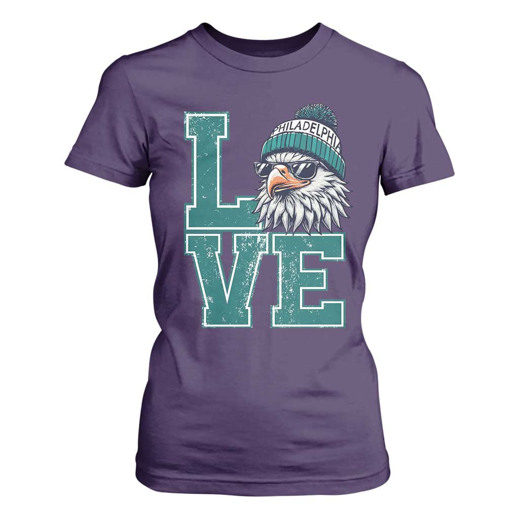 Eagles Inspirational T Shirt For Women LOVE Cool Eagle Lover Vintage TS02 Purple Print Your Wear