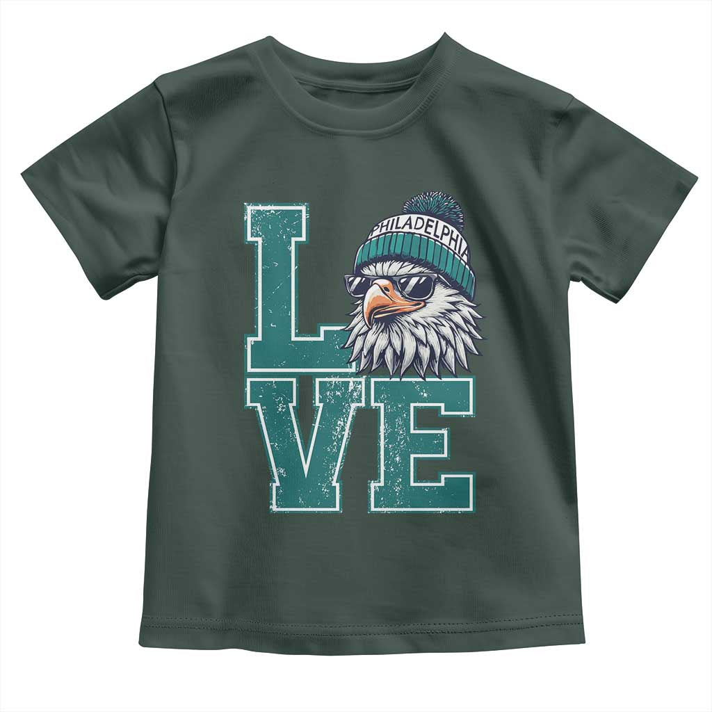 Eagles Inspirational Toddler T Shirt LOVE Cool Eagle Lover Vintage TS02 Dark Forest Green Print Your Wear