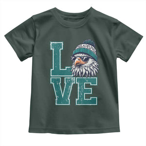 Eagles Inspirational Toddler T Shirt LOVE Cool Eagle Lover Vintage TS02 Dark Forest Green Print Your Wear