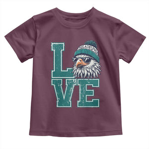 Eagles Inspirational Toddler T Shirt LOVE Cool Eagle Lover Vintage TS02 Maroon Print Your Wear