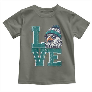 Eagles Inspirational Toddler T Shirt LOVE Cool Eagle Lover Vintage TS02 Military Green Print Your Wear