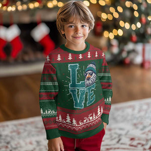 Eagles Inspirational Knit Sweatshirt LOVE Cool Eagle Lover Vintage TS02 Christmas Print Your Wear