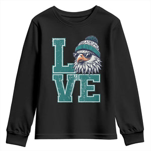 Eagles Inspirational Youth Sweatshirt LOVE Cool Eagle Lover Vintage TS02 Black Print Your Wear