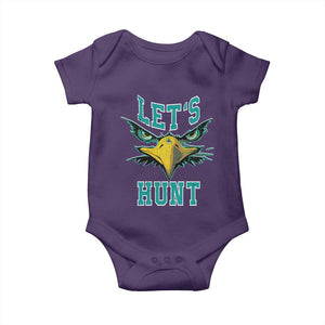 Eagles Inspirational Baby Onesie Green Birds Let's Hunt TS02 Purple Print Your Wear