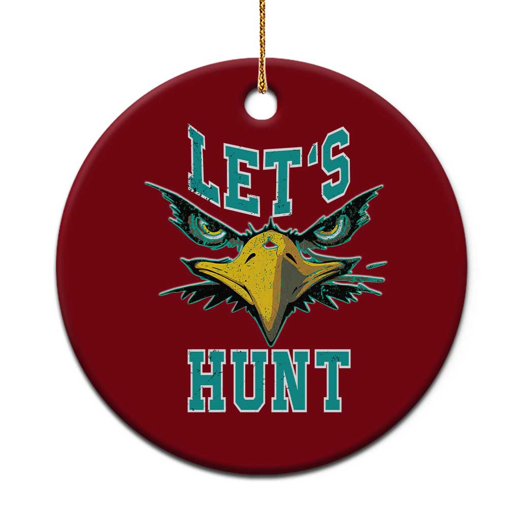 Eagles Inspirational Ceramic Ornament Green Birds Let's Hunt TS02 1pc Red Print Your Wear