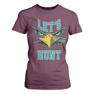 Eagles Inspirational T Shirt For Women Green Birds Let's Hunt TS02 Maroon Print Your Wear