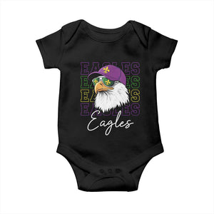Mardi Gras Eagles Baby Onesie 2025 Champs NOLA Louisiana TS02 Black Print Your Wear