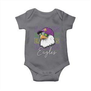 Mardi Gras Eagles Baby Onesie 2025 Champs NOLA Louisiana TS02 Charcoal Print Your Wear