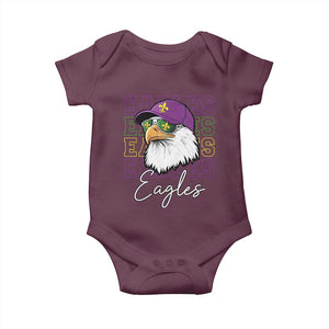 Mardi Gras Eagles Baby Onesie 2025 Champs NOLA Louisiana TS02 Maroon Print Your Wear
