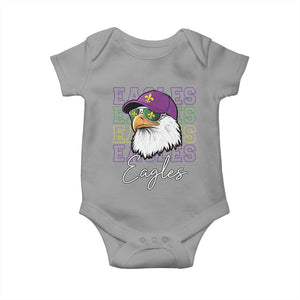 Mardi Gras Eagles Baby Onesie 2025 Champs NOLA Louisiana TS02 Sport Gray Print Your Wear