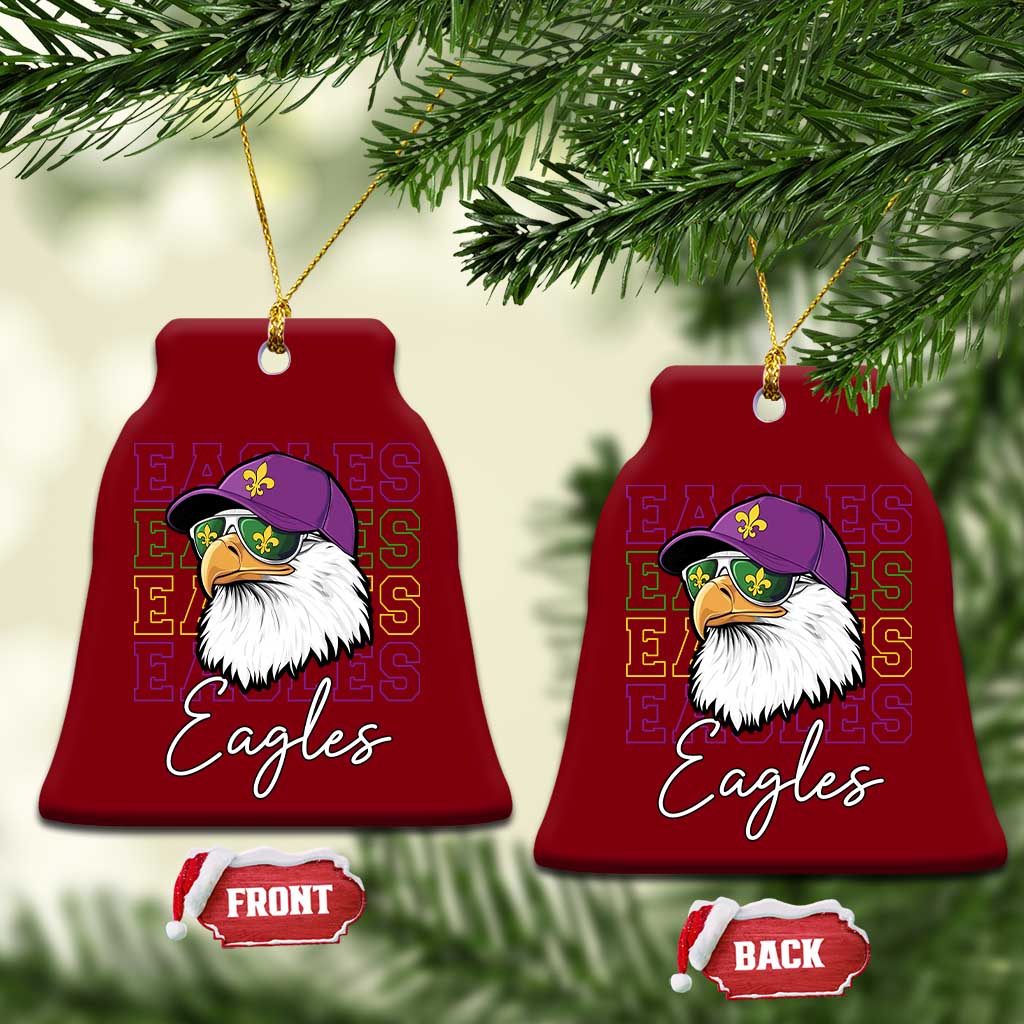 Mardi Gras Eagles Ceramic Ornament 2025 Champs NOLA Louisiana TS02 Print Your Wear