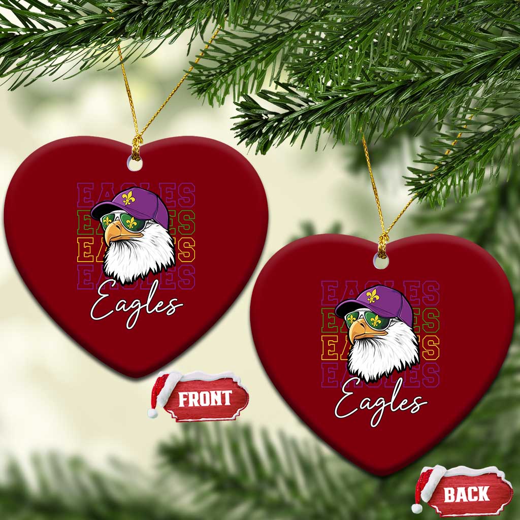 Mardi Gras Eagles Ceramic Ornament 2025 Champs NOLA Louisiana TS02 Print Your Wear