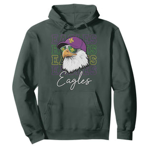 Mardi Gras Eagles Hoodie 2025 Champs NOLA Louisiana TS02 Dark Forest Green Print Your Wear