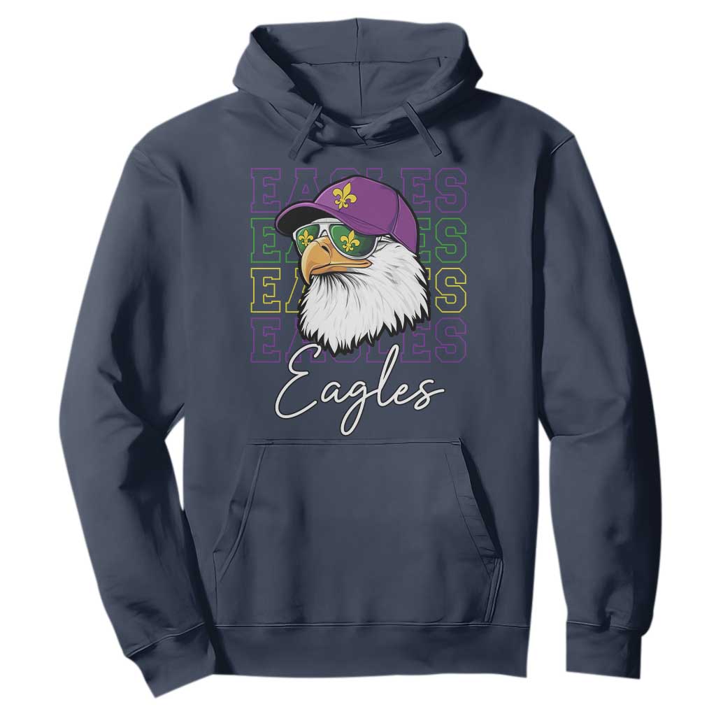 Mardi Gras Eagles Hoodie 2025 Champs NOLA Louisiana TS02 Navy Print Your Wear