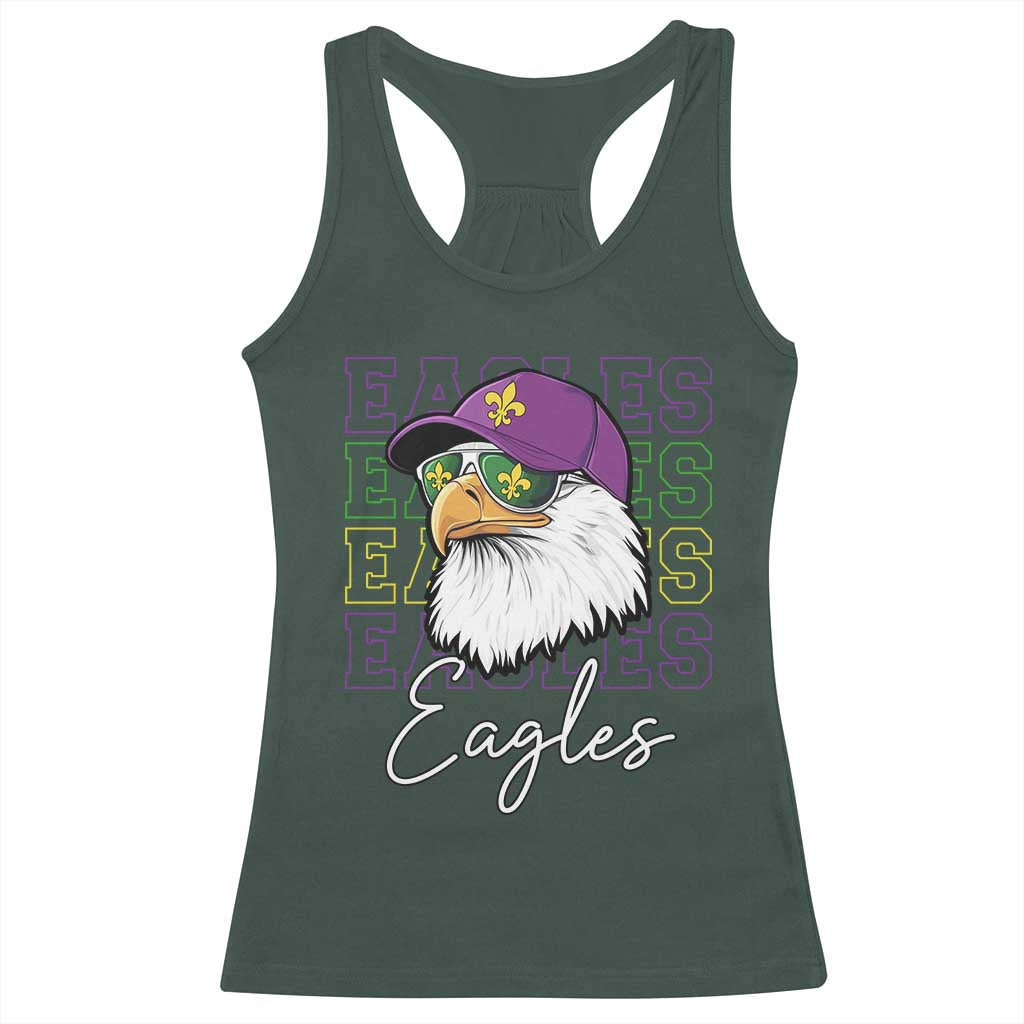 Mardi Gras Eagles Racerback Tank Top 2025 Champs NOLA Louisiana TS02 Dark Forest Green Print Your Wear