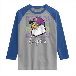 Mardi Gras Eagles Raglan Shirt 2025 Champs NOLA Louisiana TS02 Sport Gray Royal Print Your Wear