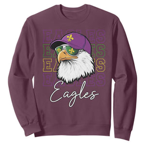 Mardi Gras Eagles Sweatshirt 2025 Champs NOLA Louisiana TS02 Maroon Print Your Wear